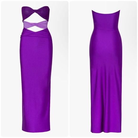 New! Baobab Ola Cut-Out Maxi Strapless Dress 💜💜 XL - Picture 8 of 16